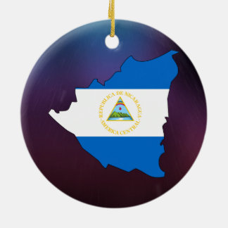 Kall nicaragua flaggakarta julgransprydnad keramik