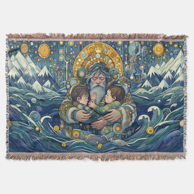 "Kall Night, Strong Arm" Throw Blanket Filt (Framsidan)