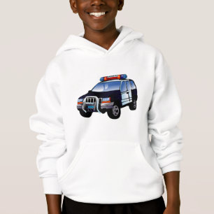 Kall nöd- för barn för design för polisbiltecknad tee shirt