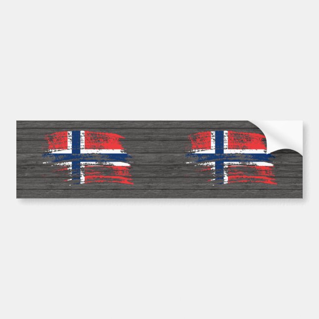 Kall norsk flaggadesign bildekal (Framsidan)