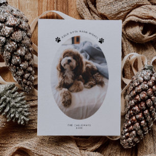 Kall Nose Warm Önskemål Hund Fotojul Julkort