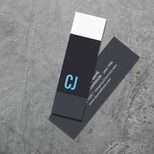 Kall ny blåttvit görar randig Monogramkonsulente Mini Visitkort
