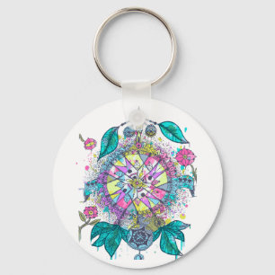 Kall och färgrik dreamcatcher nyckelring