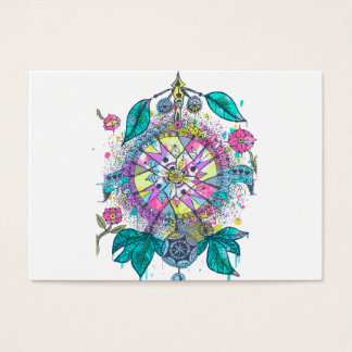 Kall och färgrik dreamcatcher visitkort