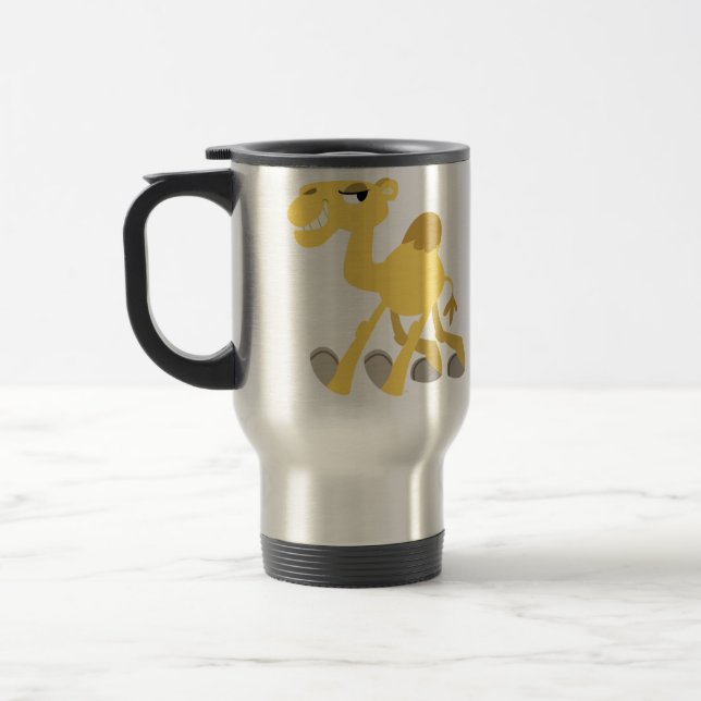 Kall och gullig mugg för tecknadkamelpendlare (Vänster)
