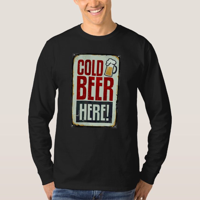 Kall öl dryck här t shirt (Framsida)