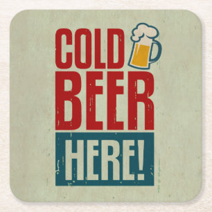 Kall öl underlägg papper kvadrat