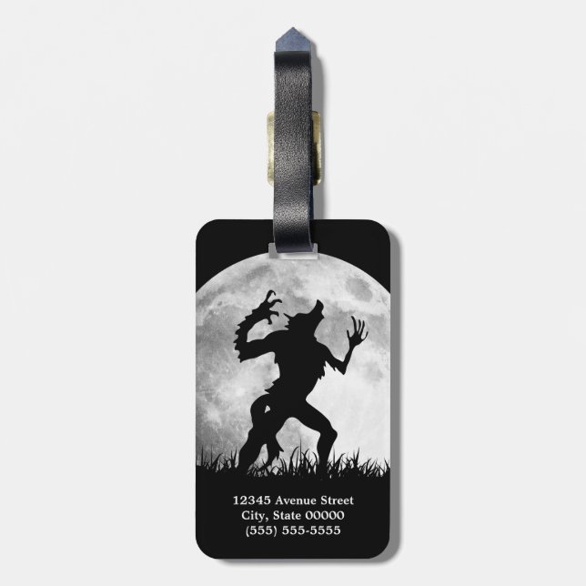 Kall omformning för fasaWerewolffullmåne - Bagagebricka (Baksidan Lodrät)