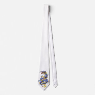 Kall orientalisk blåttdrake tie slips