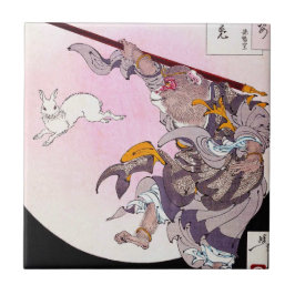 Kall orientalisk japansk apagudkonst kakelplatta