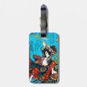 Kall orientalisk japansk forntida Samuraikrigare Bagagebricka