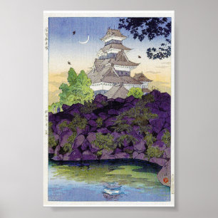 Kall orientalisk japansk forntida slottslottkonst poster