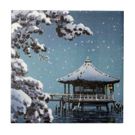 Kall orientalisk japansk konst för plats för kakelplatta