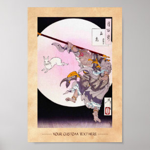 Kall orientalisk japansk legendarisk apagudkanin poster