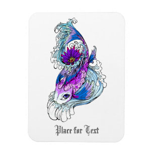 Kall orientalisk japansk purpurfärgad Koi fisk Magnet