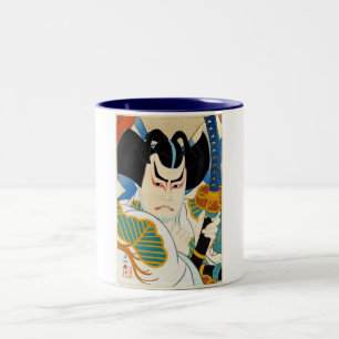 Kall orientalisk japansk Shunsen Kabuki Två-Tonad Mugg