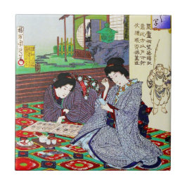 Kall orientalisk japansk trädgård för kakelplatta