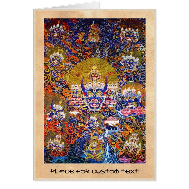 Kall orientalisk tatuering för gud för OBS kort (Framsidan)