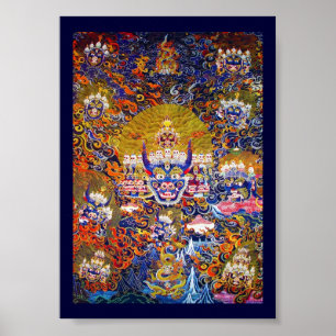 Kall orientalisk tatuering för gud för poster