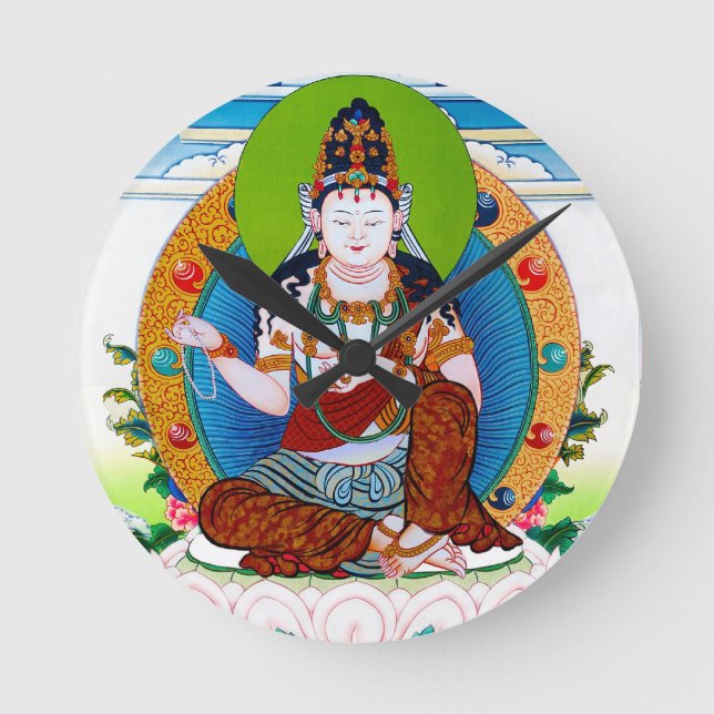 Kall orientalisk tibetan konst för rund klocka (Framsida)