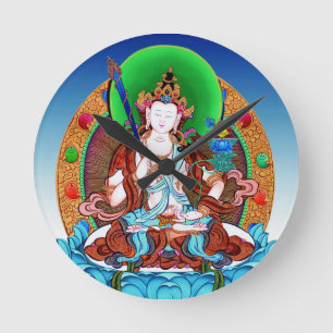 Kall orientalisk tibetan konst för rund klocka