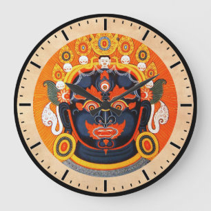 Kall orientalisk tibetan konst för stor klocka