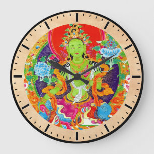 Kall orientalisk tibetan konst för stor klocka