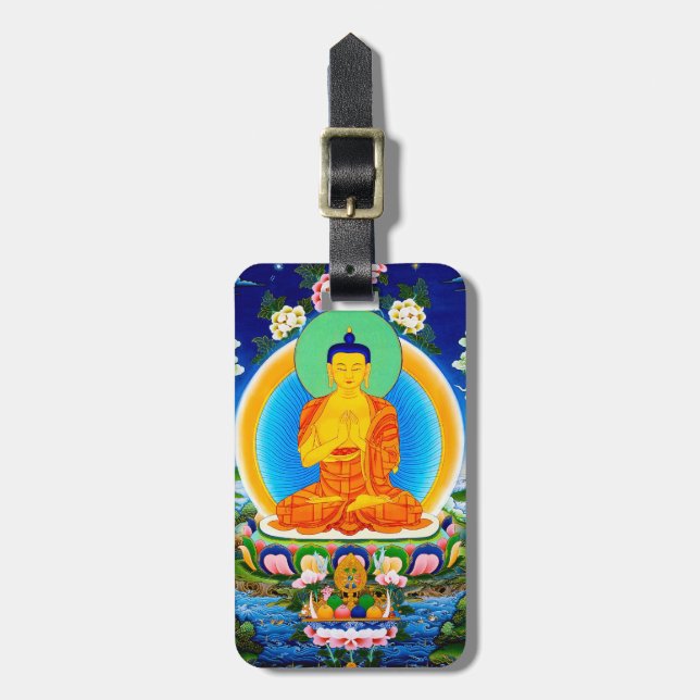 Kall orientalisk tibetan thangka Prabhutaratna Bagagebricka (Vertikal Framsida)
