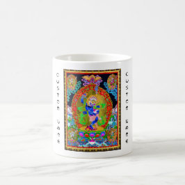 Kall orientalisk tibetan thangka Simhavaktra Kaffemugg