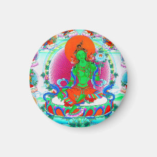 Kall orientalisk tibetan thangkagröntTara Magnet
