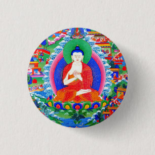 Kall orientalisk tibetan thangkatatuering knapp