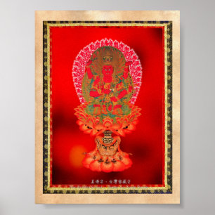 Kall orientalisk tibetan thangkatatueringkonst poster