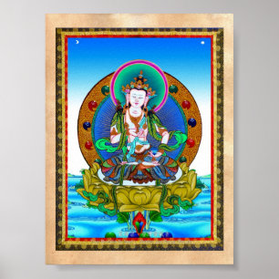 Kall orientalisk tibetan thangkaVajrasattva Poster