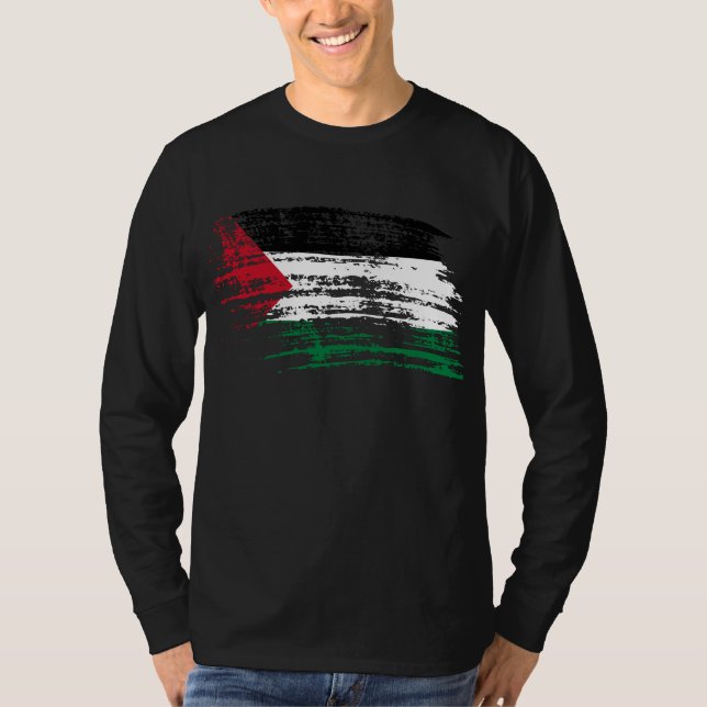 Kall palestinsk flaggadesign t-shirt (Framsida)