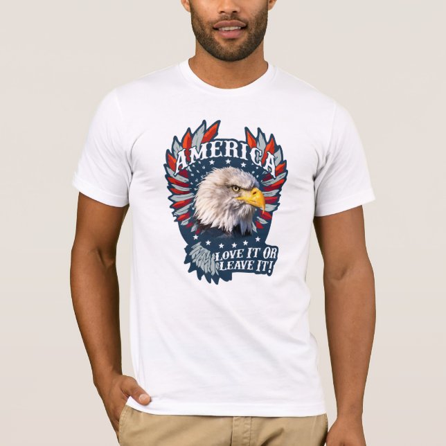 Kall patriotisk amerikannationalism t shirt (Framsida)