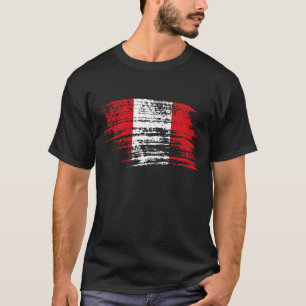Kall peruansk flaggadesign tee shirt