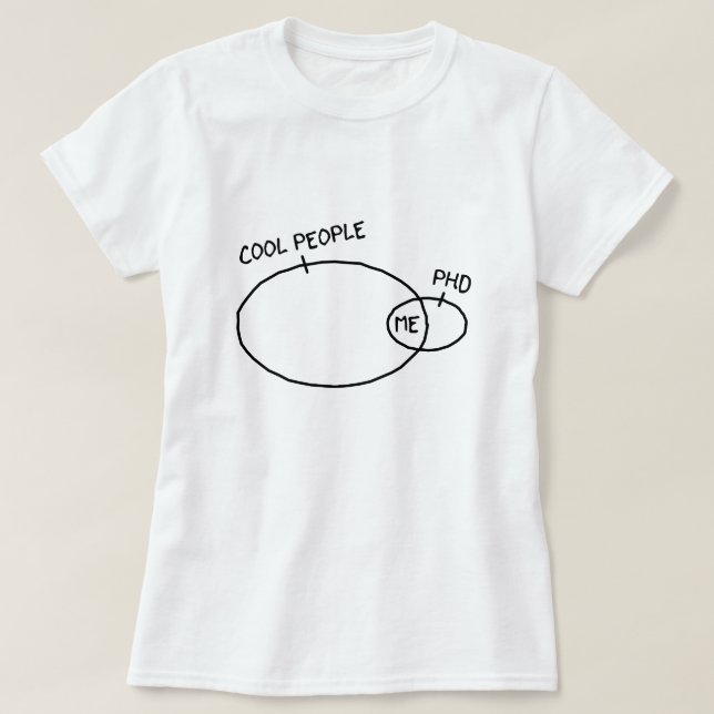 Kall PhD-T-tröja (tända färg), T Shirt (Design framsida)