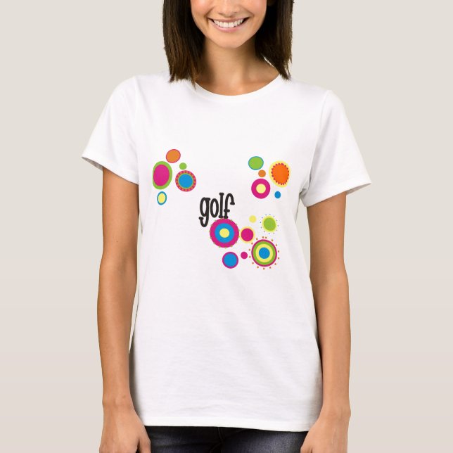 Kall polka dots för Golf T Shirt (Framsida)