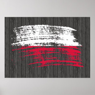 Kall polsk flaggadesign poster
