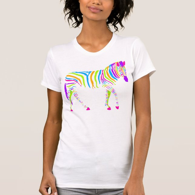 Kall popzebra ränderT-tröja T-shirt (Framsida)