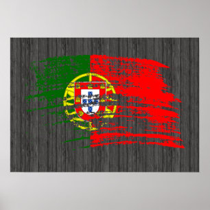 Kall portugisisk flaggadesign poster