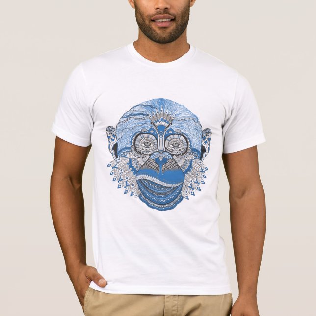 Kall psychedelic apa tee shirt (Framsida)