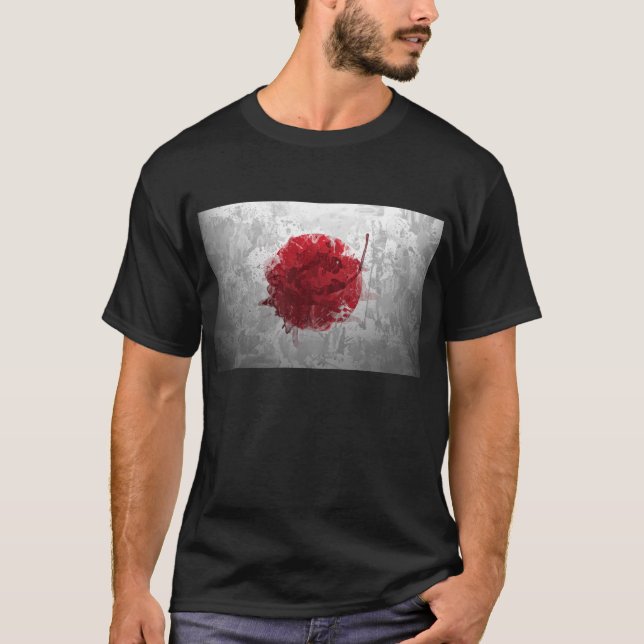 Kall Retro Japan flaggaskjorta T Shirt (Framsida)