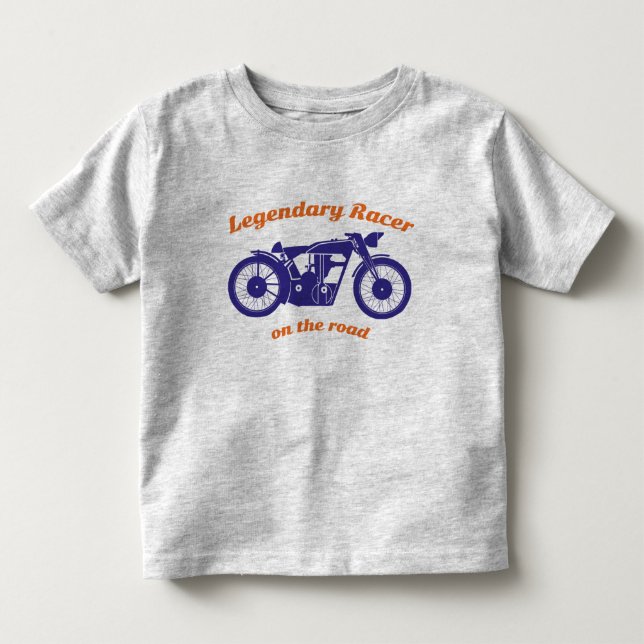 Kall Retro motorcykelhoodie Tee (Framsida)