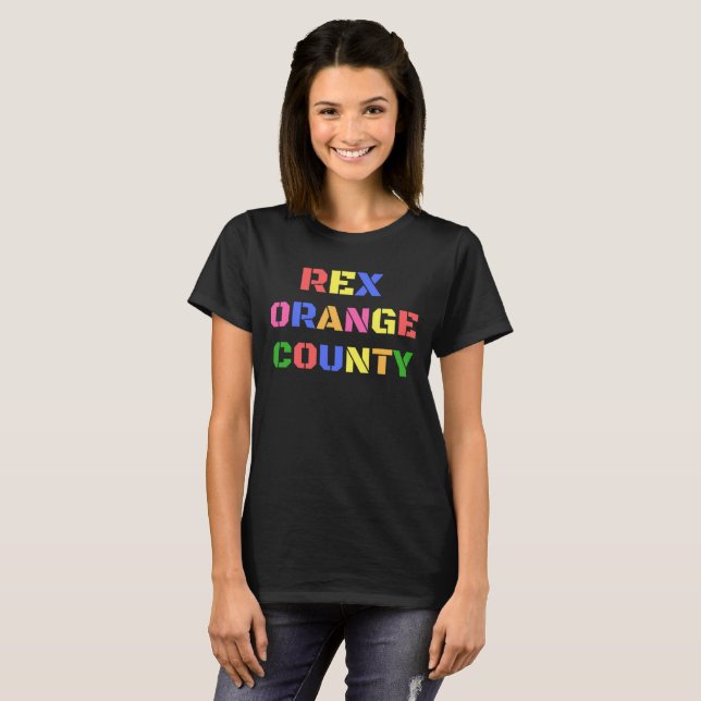 Kall Rex orange ståndsmässig T-tröja T Shirt (Hel framsida)