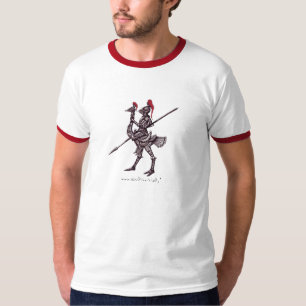 Kall riddare på ostrichgrafikt-skjortan t-shirt
