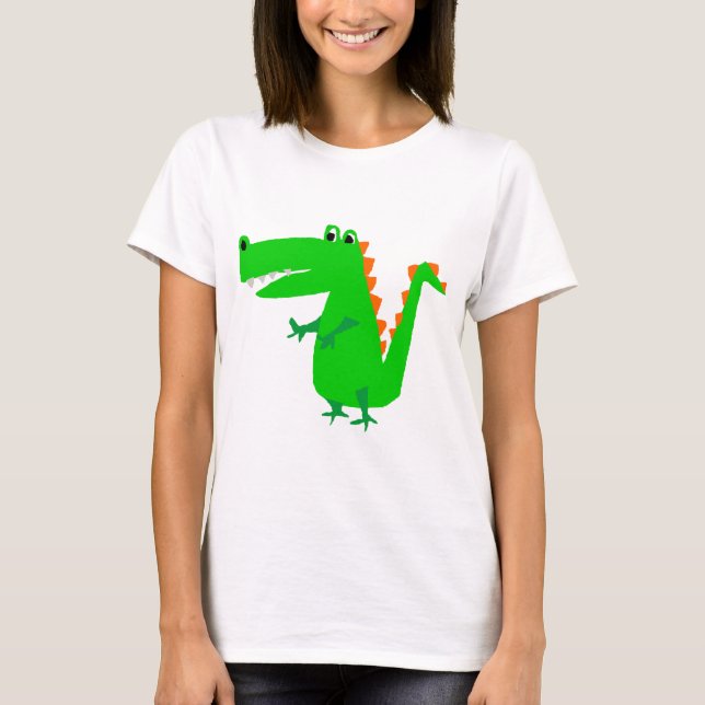 Kall rolig alligatorurinnevånarekonst t shirt (Framsida)