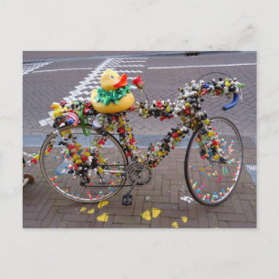 Kall rolig gul ankacykel i Amsterdam Vykort
