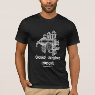 Kall rolig t-skjorta för dieselmotor design tee