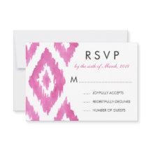 Kall Rosa Ikat RSVP